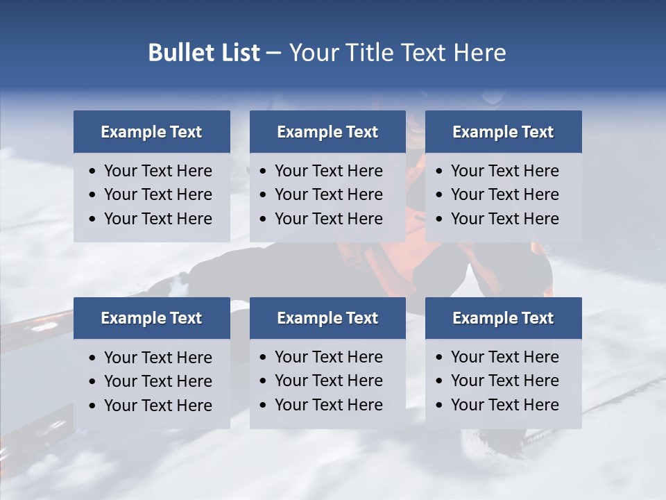 Sliding Cold Mountainside PowerPoint Template
