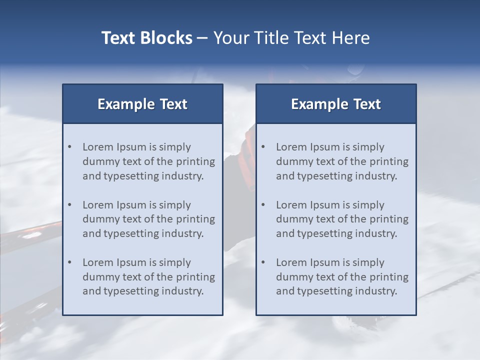 Sliding Cold Mountainside PowerPoint Template
