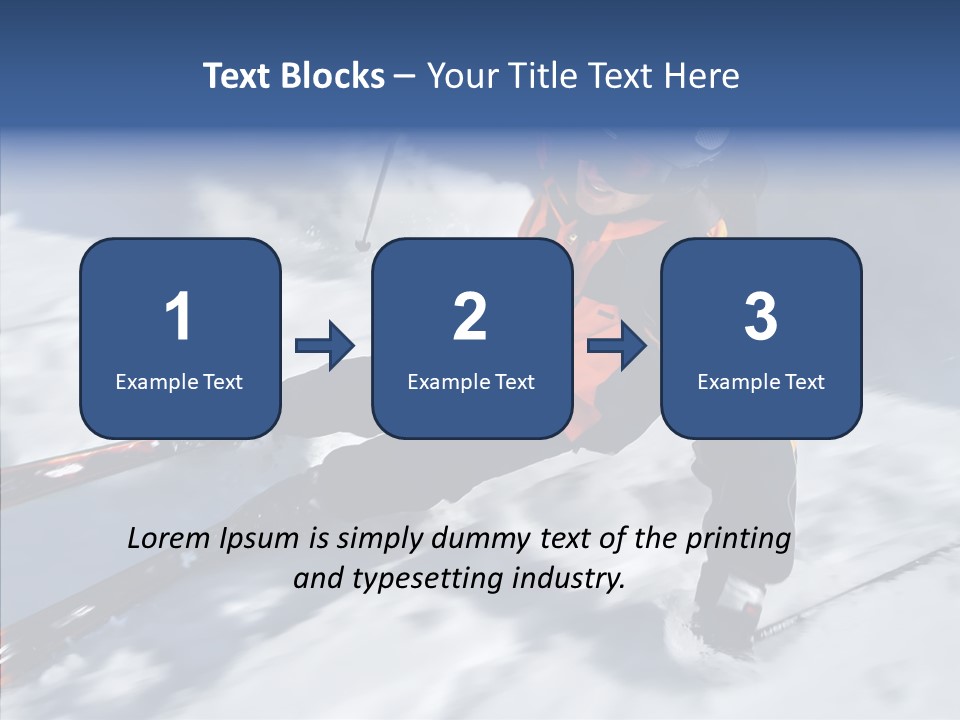 Sliding Cold Mountainside PowerPoint Template