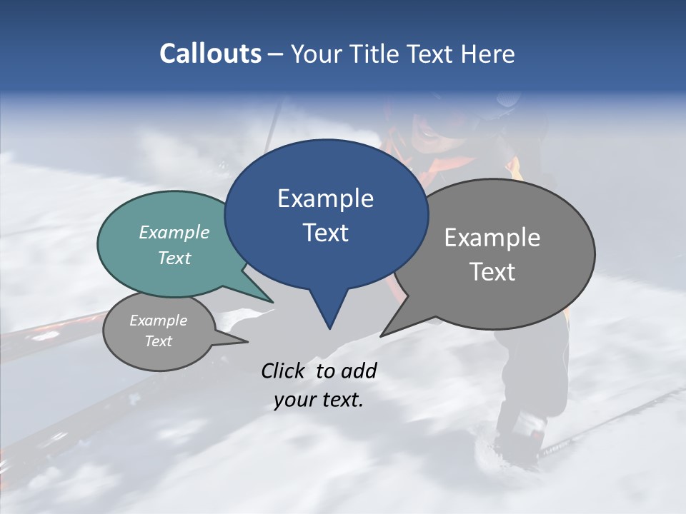 Sliding Cold Mountainside PowerPoint Template