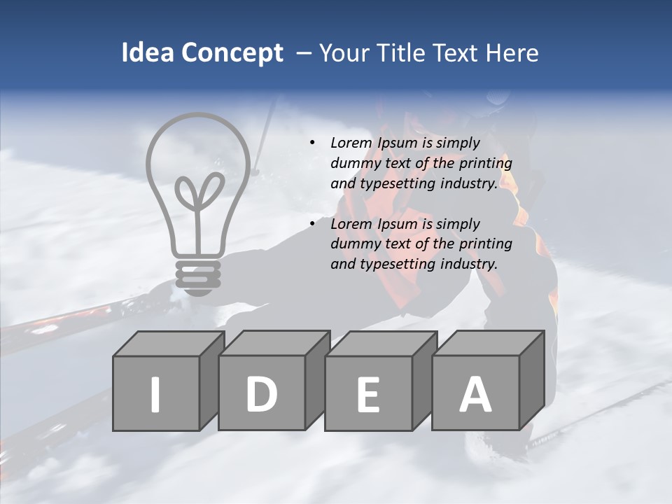 Sliding Cold Mountainside PowerPoint Template