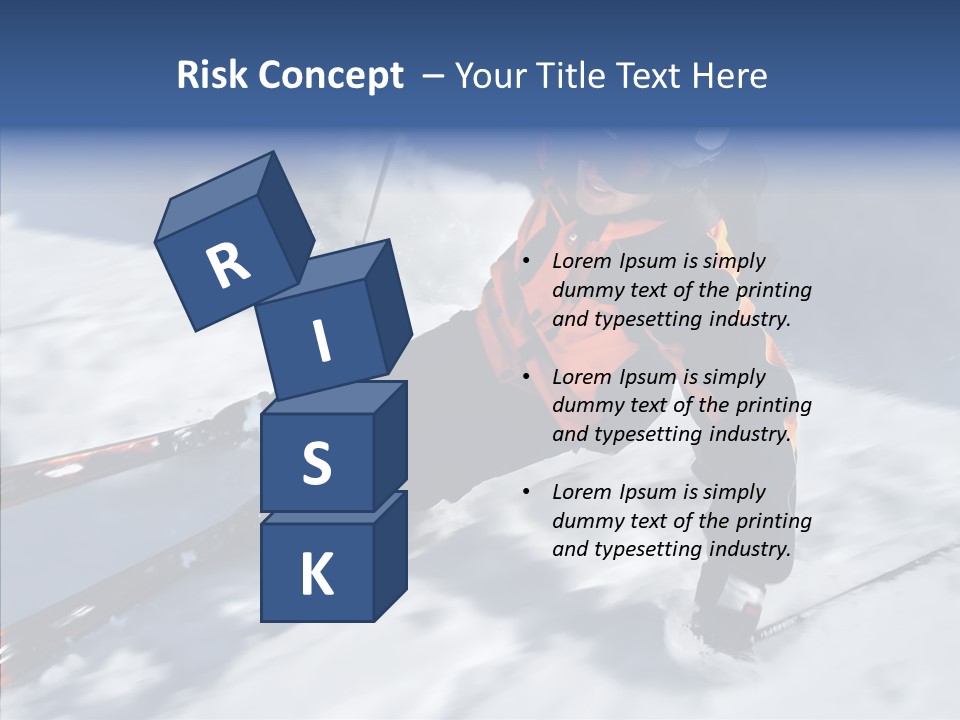 Sliding Cold Mountainside PowerPoint Template