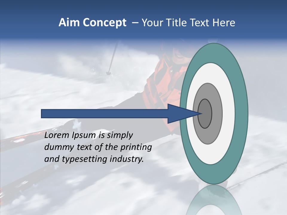 Sliding Cold Mountainside PowerPoint Template