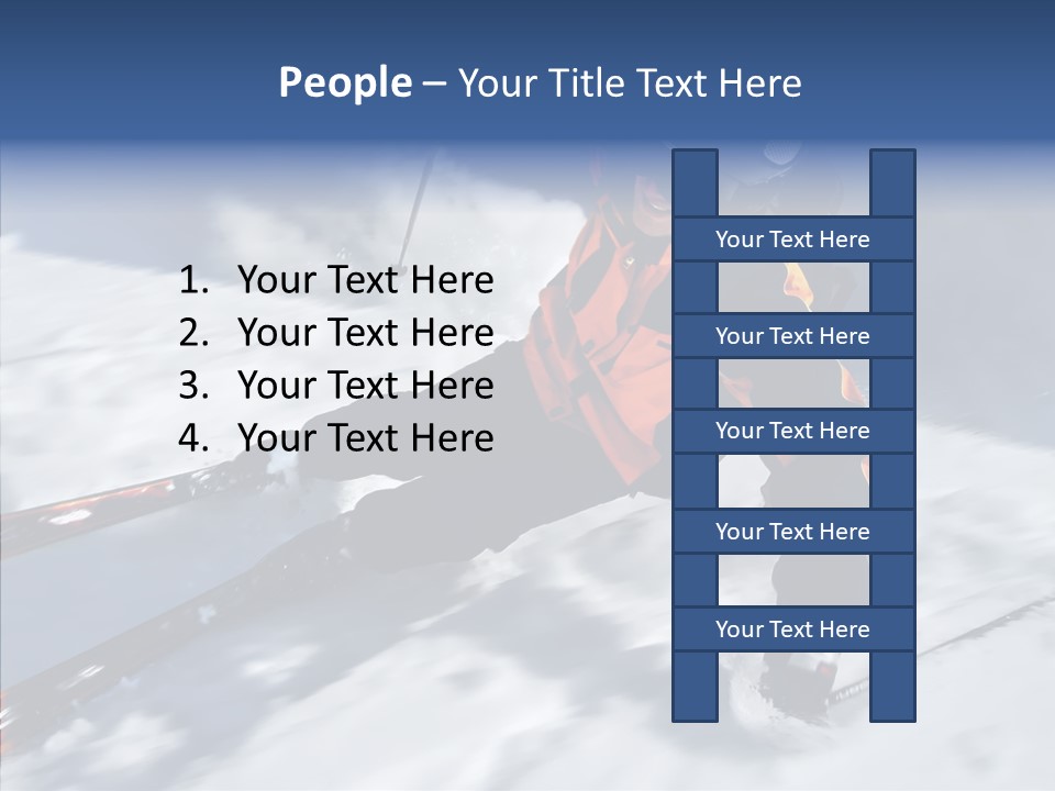 Sliding Cold Mountainside PowerPoint Template