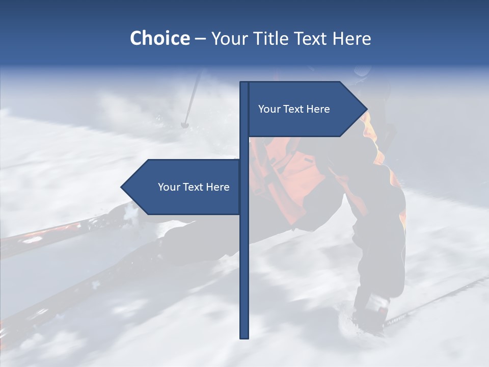 Sliding Cold Mountainside PowerPoint Template