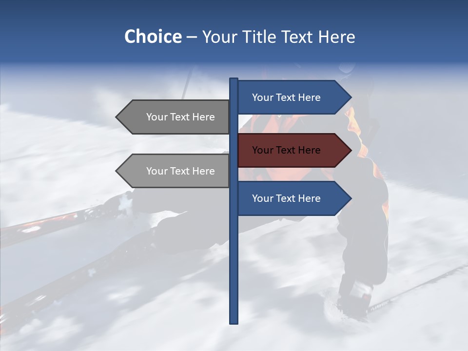 Sliding Cold Mountainside PowerPoint Template