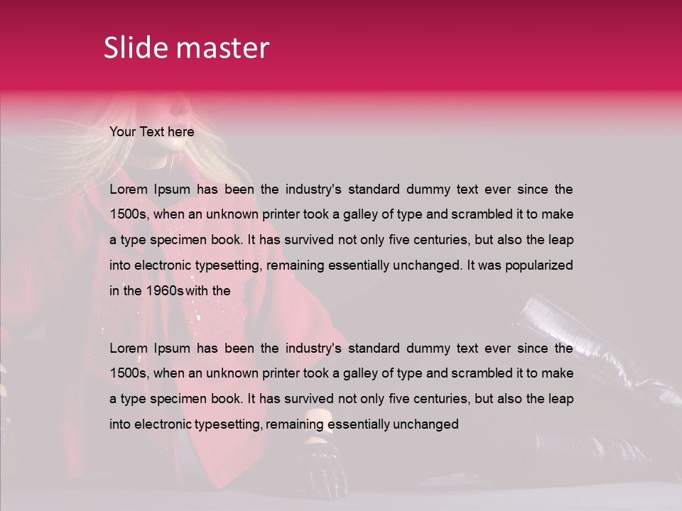 Fashion Pose Hip PowerPoint Template