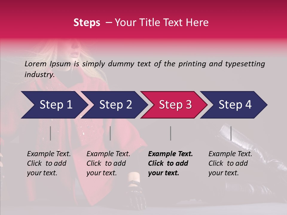 Fashion Pose Hip PowerPoint Template