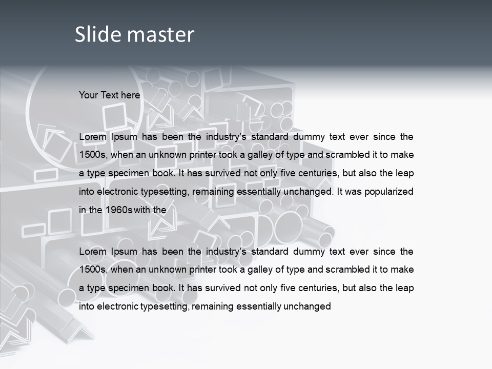 Pipe Aluminum Long PowerPoint Template
