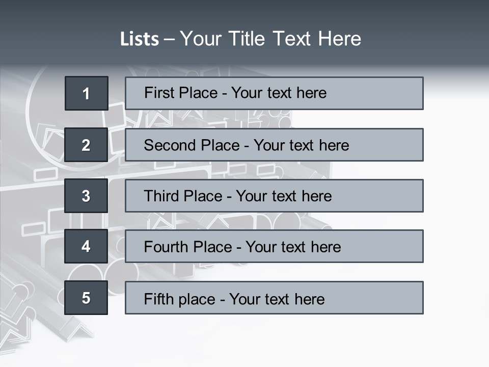 Pipe Aluminum Long PowerPoint Template