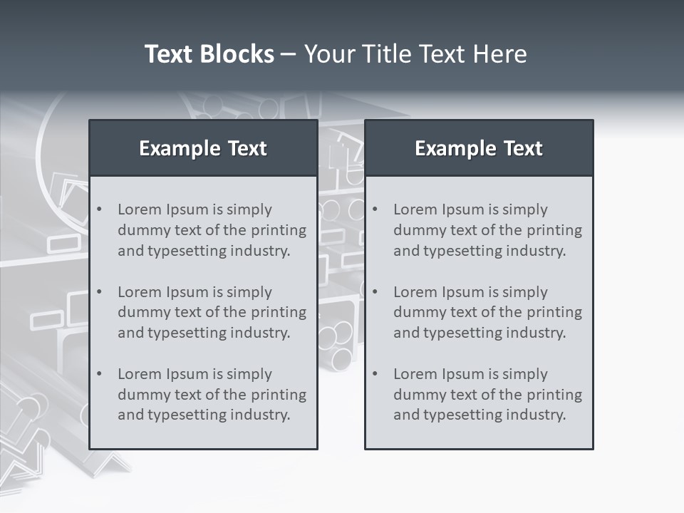 Pipe Aluminum Long PowerPoint Template