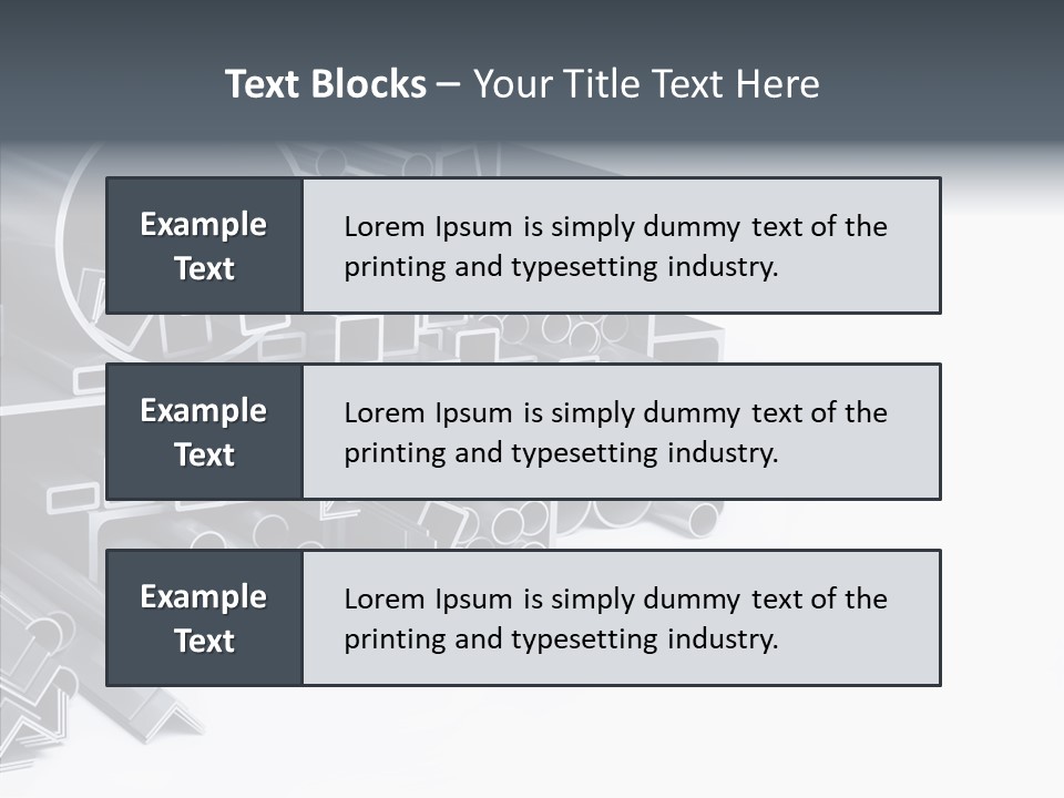Pipe Aluminum Long PowerPoint Template
