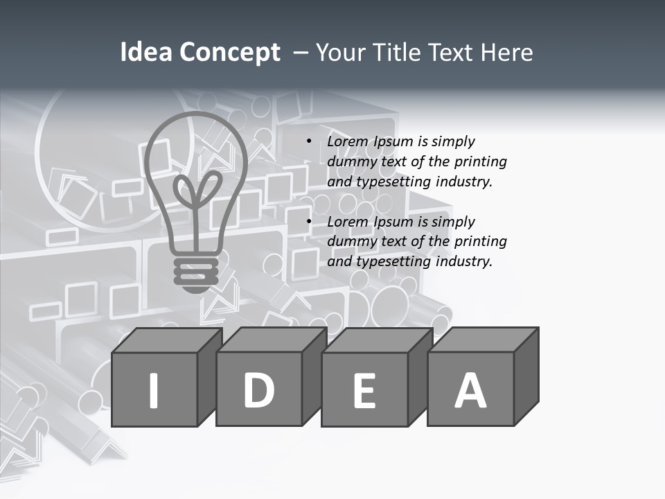 Pipe Aluminum Long PowerPoint Template