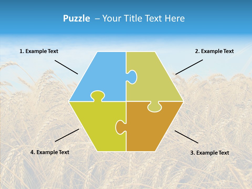 Agricultural Golden Spikelet PowerPoint Template