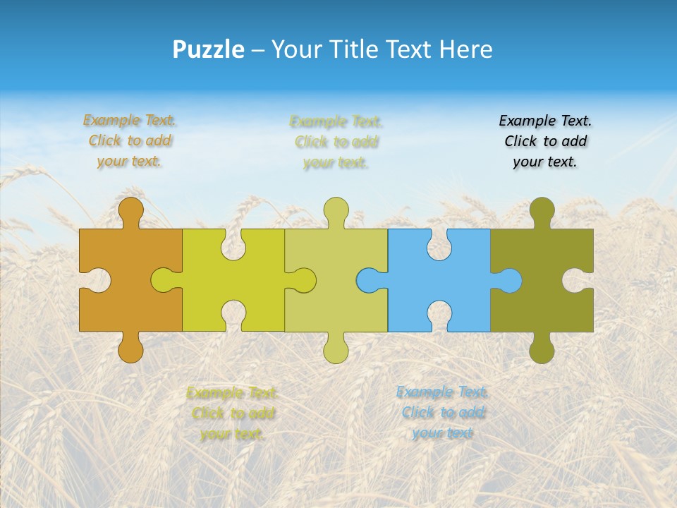Agricultural Golden Spikelet PowerPoint Template