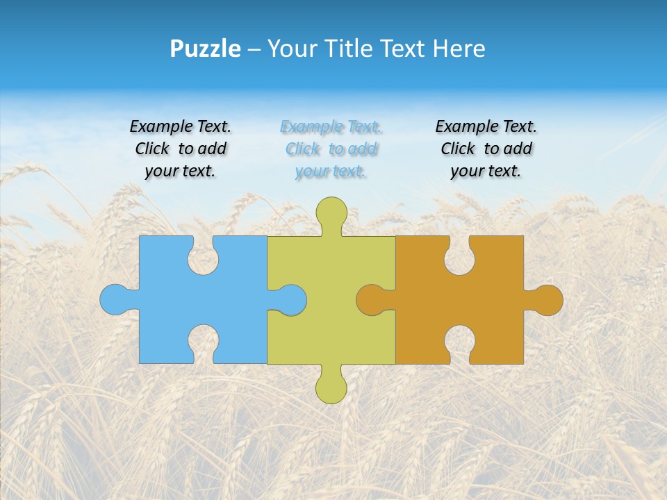 Agricultural Golden Spikelet PowerPoint Template