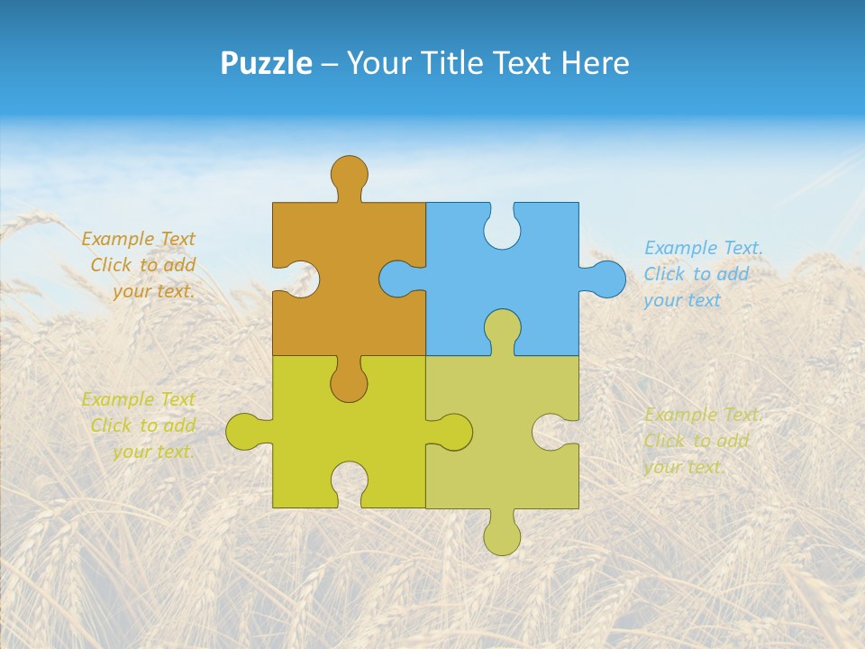 Agricultural Golden Spikelet PowerPoint Template