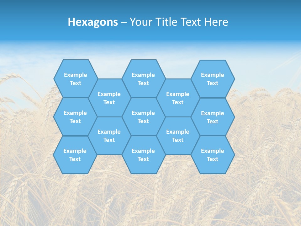 Agricultural Golden Spikelet PowerPoint Template