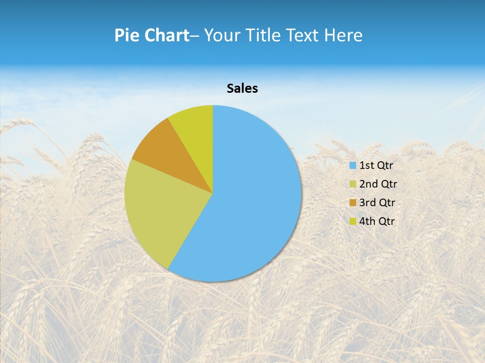 Agricultural Golden Spikelet PowerPoint Template