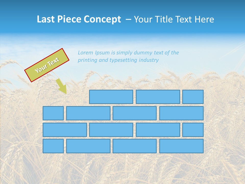 Agricultural Golden Spikelet PowerPoint Template