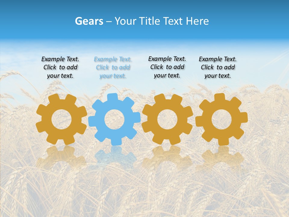 Agricultural Golden Spikelet PowerPoint Template