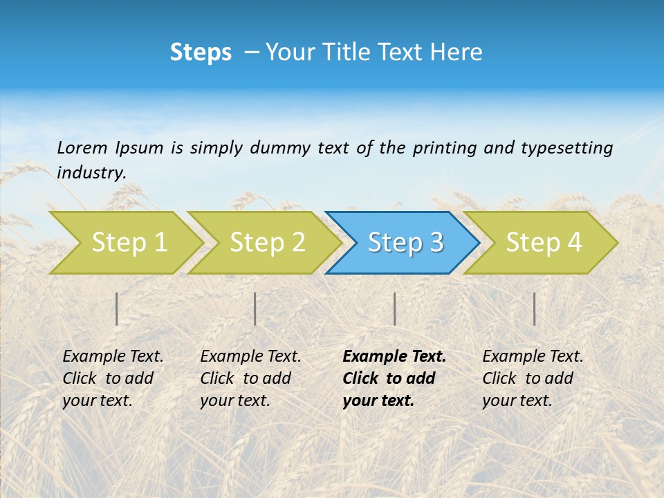 Agricultural Golden Spikelet PowerPoint Template