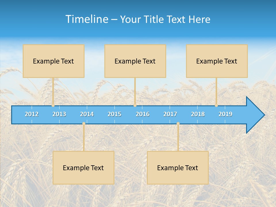Agricultural Golden Spikelet PowerPoint Template
