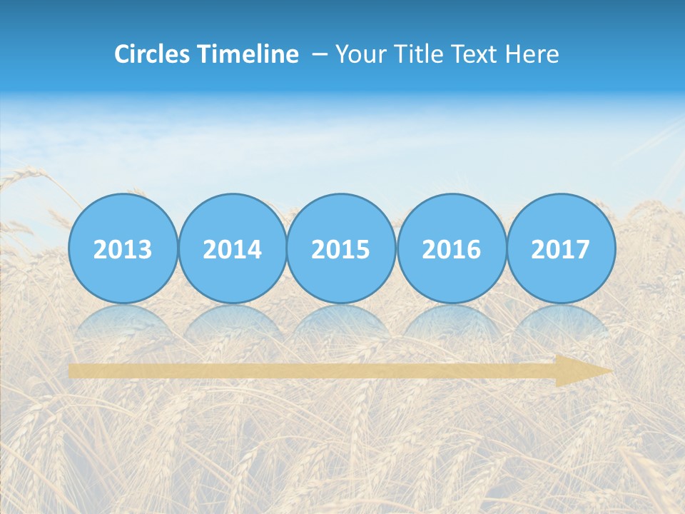 Agricultural Golden Spikelet PowerPoint Template