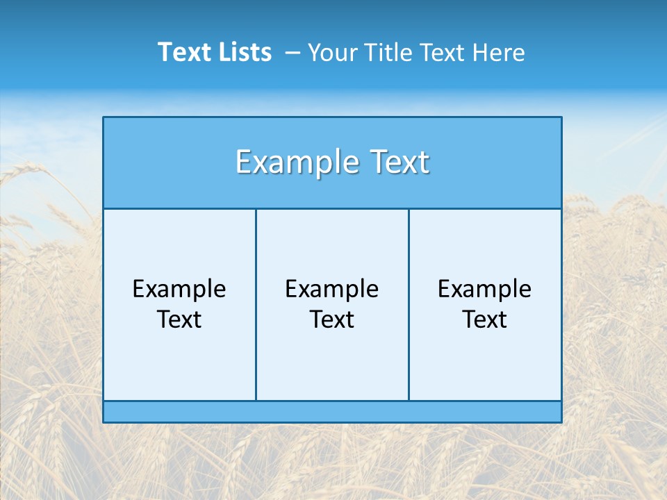 Agricultural Golden Spikelet PowerPoint Template