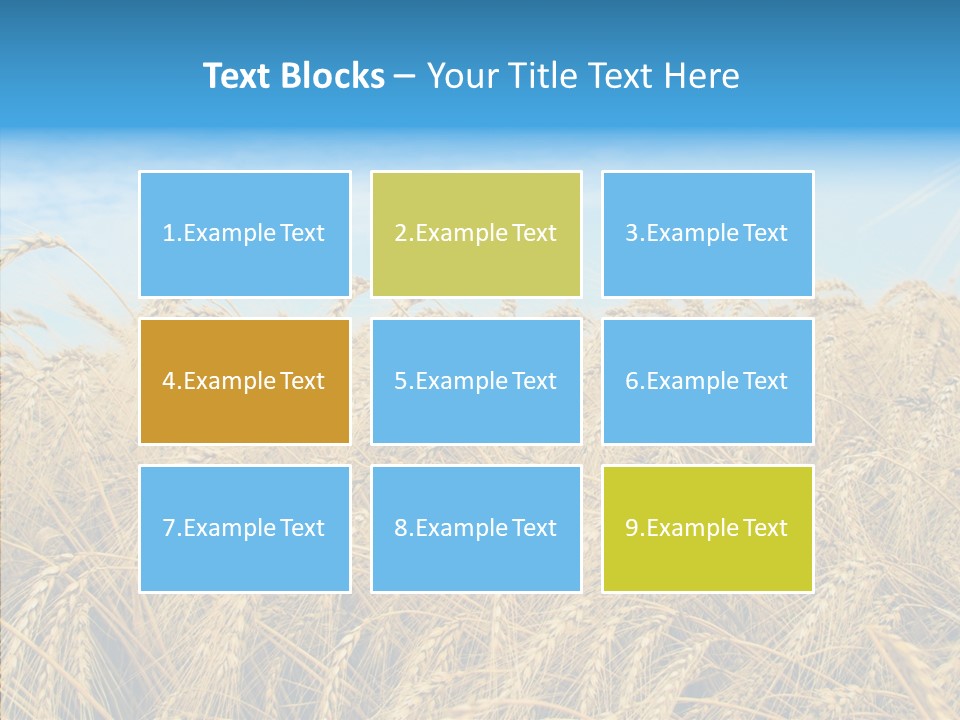 Agricultural Golden Spikelet PowerPoint Template