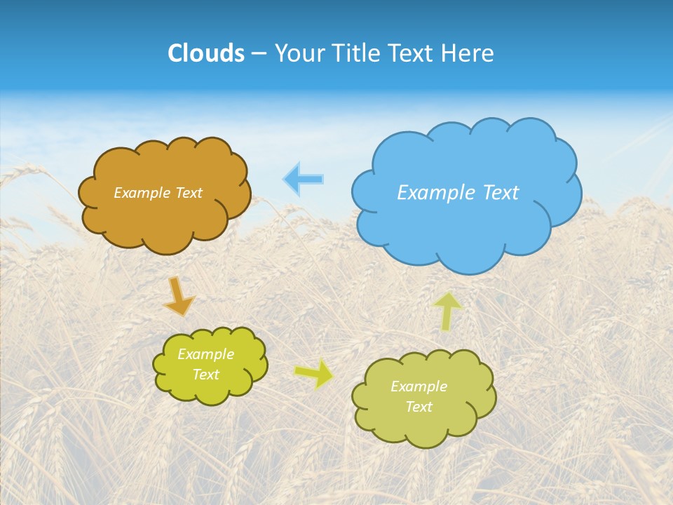 Agricultural Golden Spikelet PowerPoint Template
