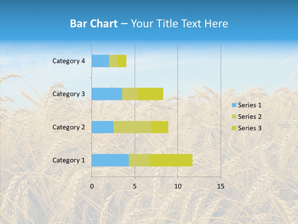 Agricultural Golden Spikelet PowerPoint Template