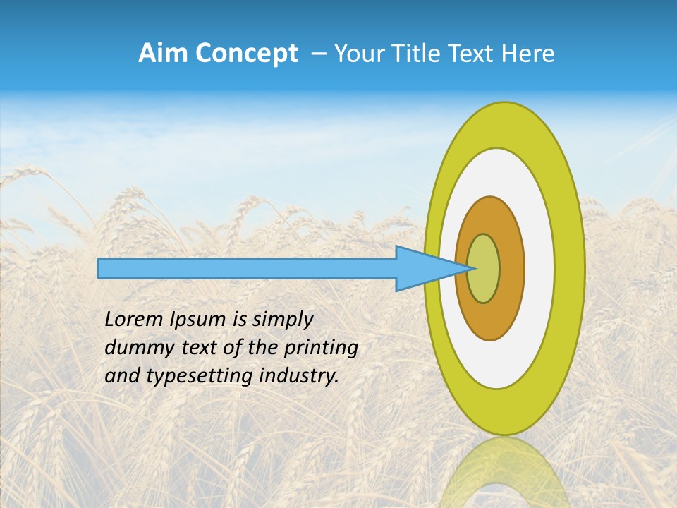 Agricultural Golden Spikelet PowerPoint Template