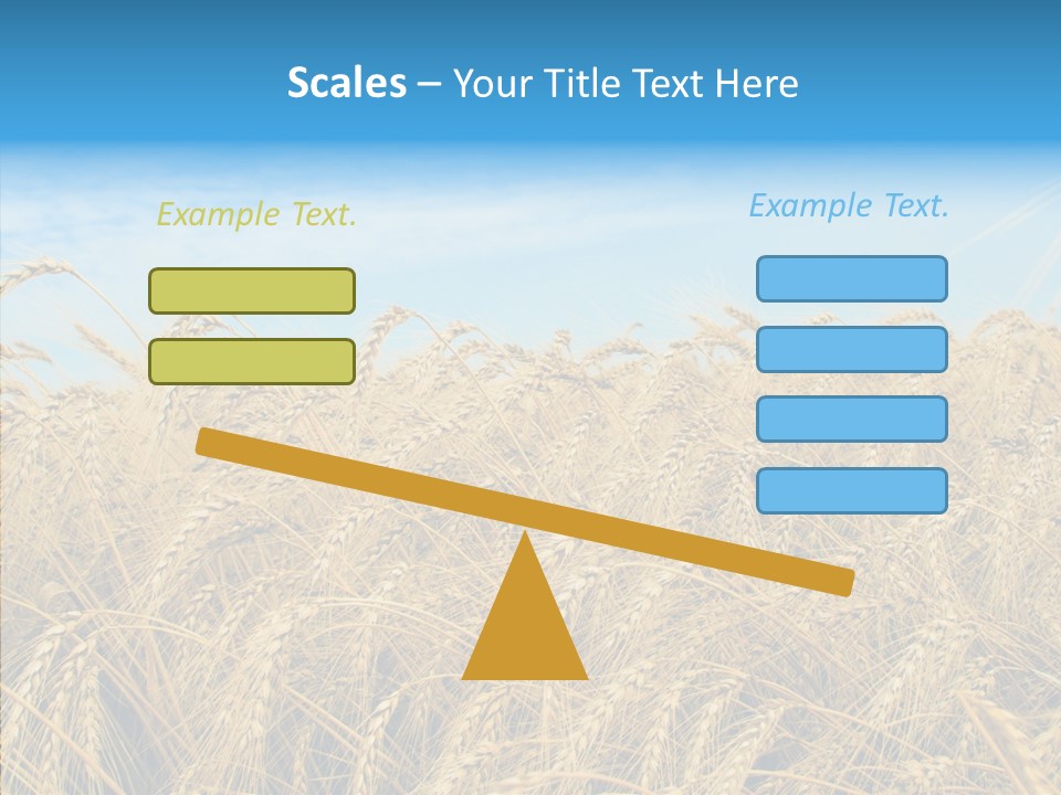 Agricultural Golden Spikelet PowerPoint Template
