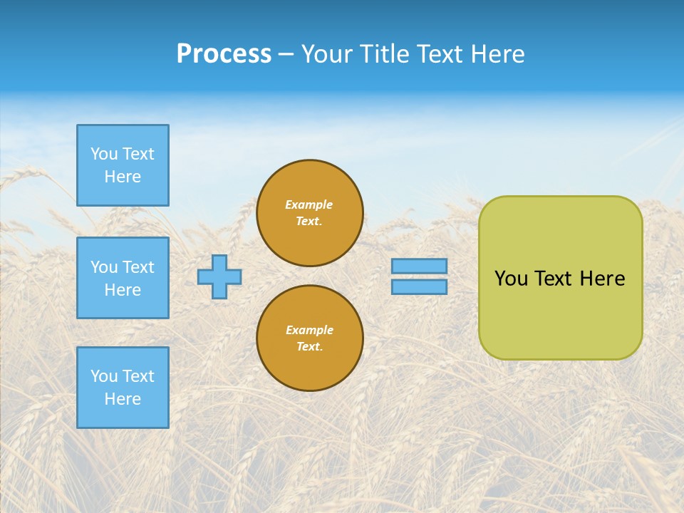 Agricultural Golden Spikelet PowerPoint Template