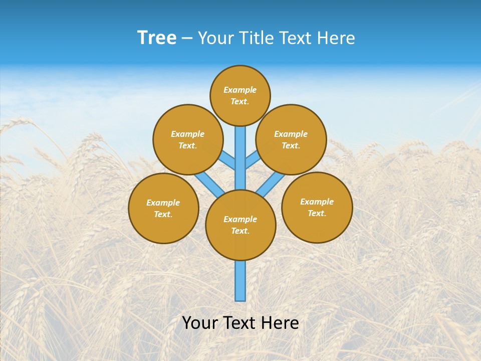 Agricultural Golden Spikelet PowerPoint Template
