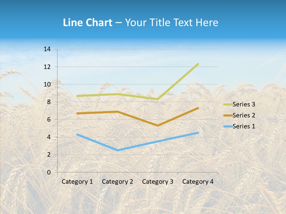 Agricultural Golden Spikelet PowerPoint Template