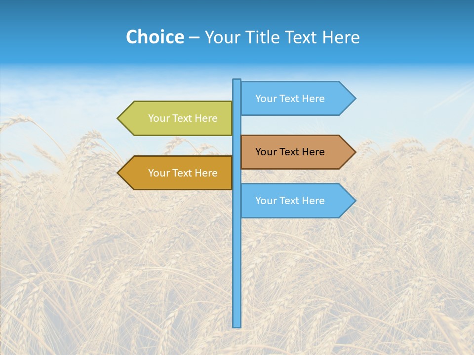 Agricultural Golden Spikelet PowerPoint Template