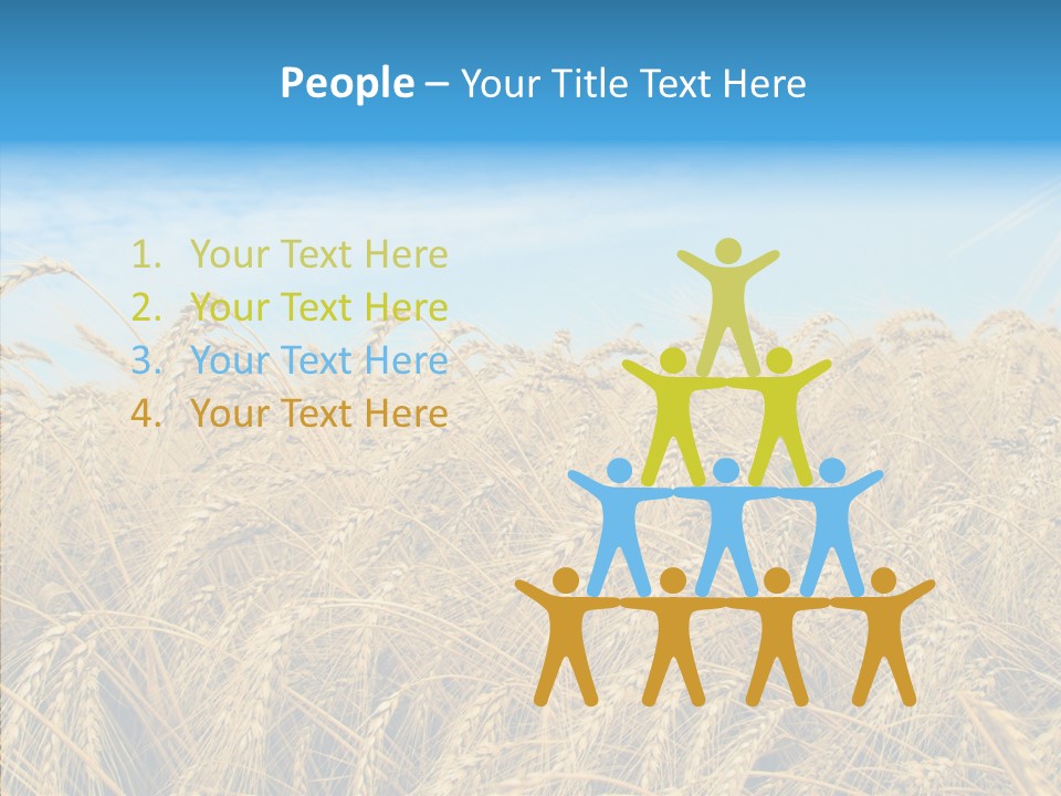 Agricultural Golden Spikelet PowerPoint Template