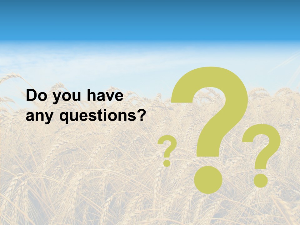 Agricultural Golden Spikelet PowerPoint Template