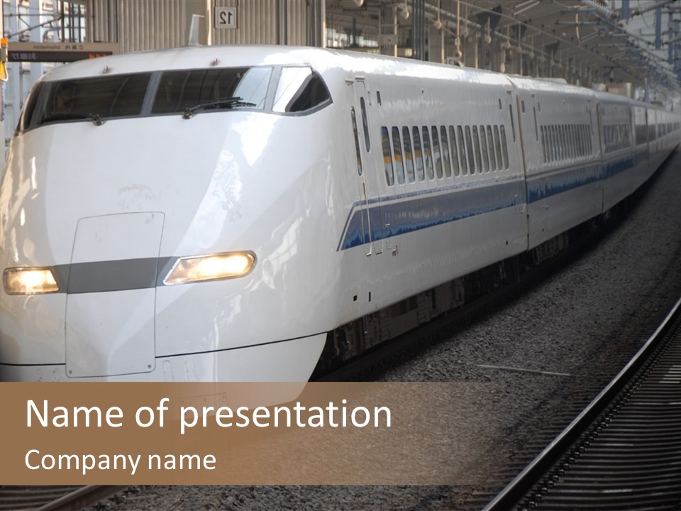 Train Kodama Fast PowerPoint Template