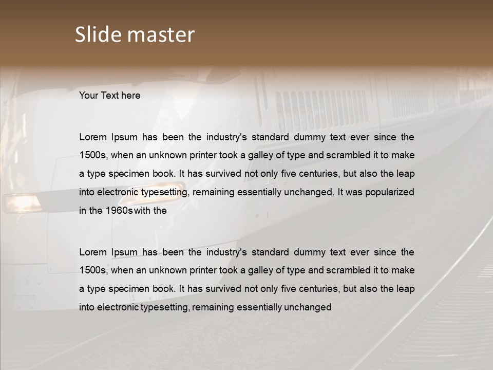 Train Kodama Fast PowerPoint Template