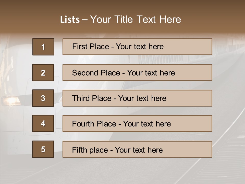 Train Kodama Fast PowerPoint Template