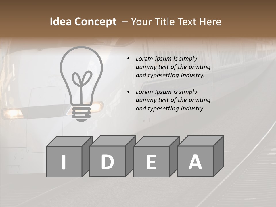 Train Kodama Fast PowerPoint Template