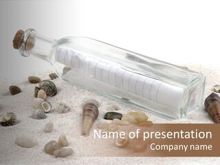 Shells Message Stones PowerPoint Template