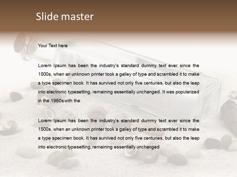 Shells Message Stones PowerPoint Template