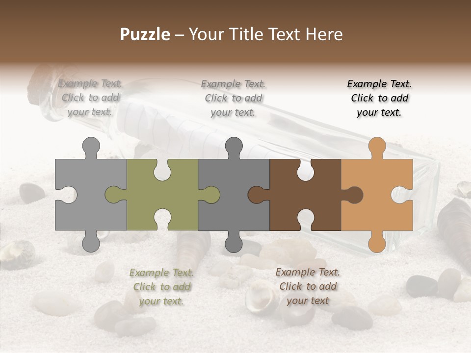 Shells Message Stones PowerPoint Template