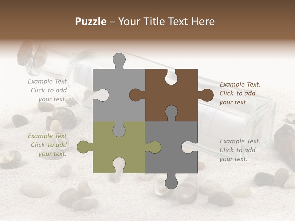 Shells Message Stones PowerPoint Template