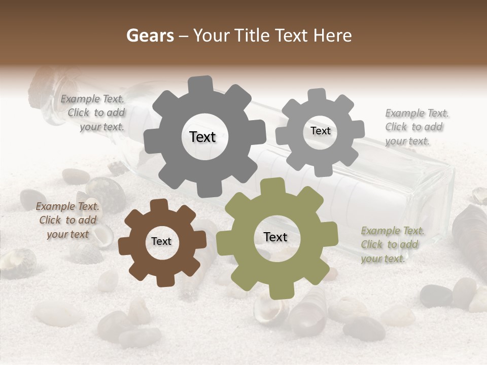 Shells Message Stones PowerPoint Template