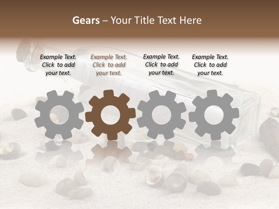 Shells Message Stones PowerPoint Template